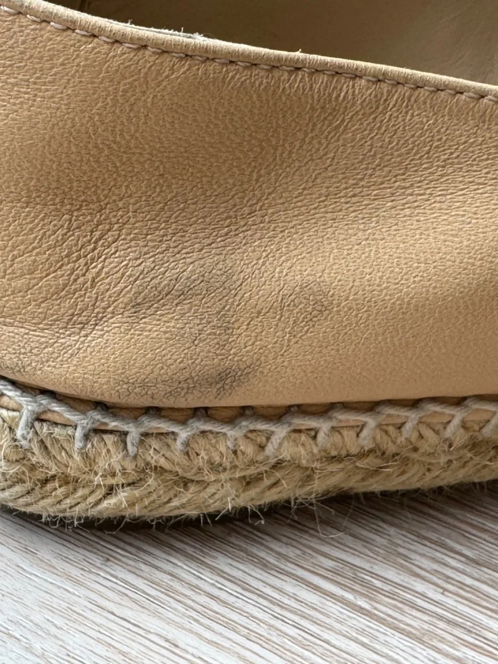 CHANEL Beige and Black Espadrille Flats